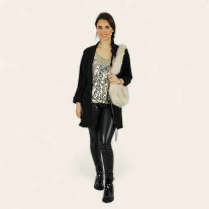 Afbeeldingen van Leather Legging Vegan zwart