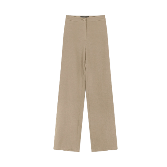 Afbeeldingen van Basic effen pantalon - zand 