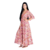 Afbeeldingen van Boho Casual chique roze jurk met mouwen