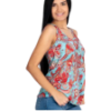 Afbeeldingen van  Topje Bohemian Rood, Blauw zijde