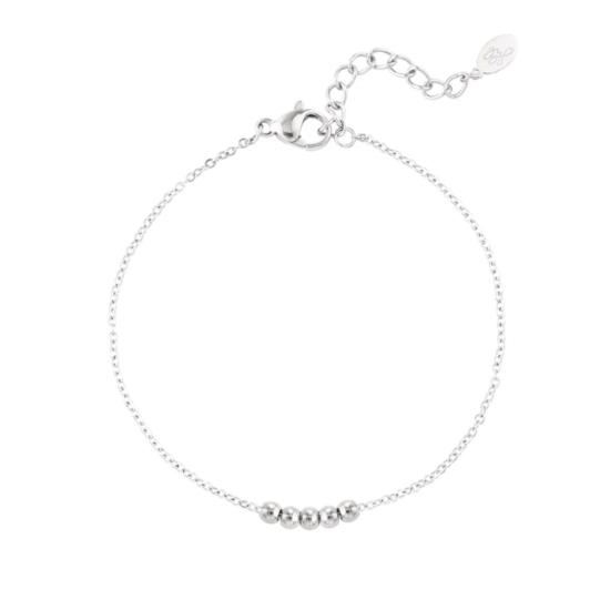 Afbeeldingen van Klassieke armband met bolletjes - zilver