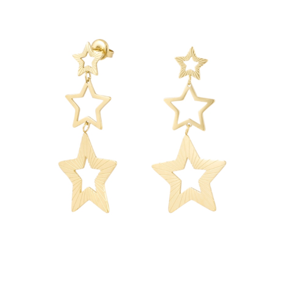 Afbeeldingen van Oorbellen sterrenhemel - goud