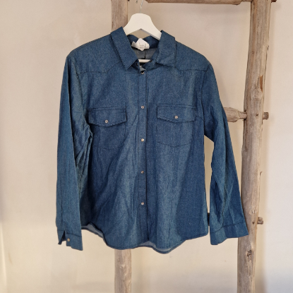 Afbeeldingen van Blouse -  Denim donker blauw