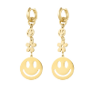 Afbeeldingen van Oorbellen smiley flower - Goud kleur - kopiëren