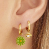Afbeeldingen van Oorbellen Sparkling Eye Goud kleur Stainless Steel