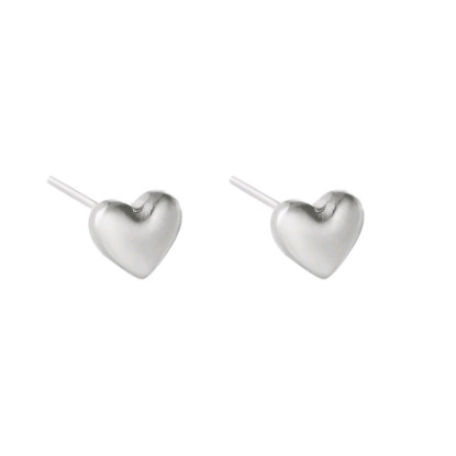 Afbeeldingen van Oorbellen Bold Heart Zilver Stainless Steel