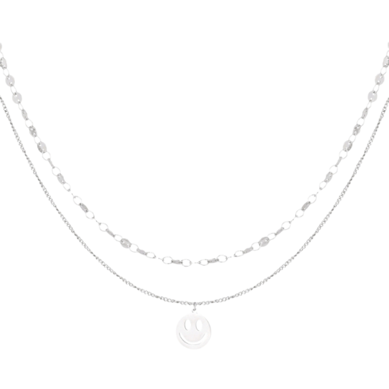 Afbeeldingen van Ketting smiley day - Zilver kleur