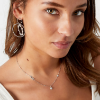Afbeeldingen van Bolletjes ketting met hope en hangers -Zilver kleur