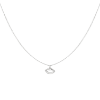 Afbeeldingen van Simpele ketting met lippen bedel - Zilver kleur