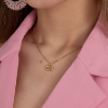 Afbeeldingen van Simpele ketting met lippen bedel - Zilver kleur