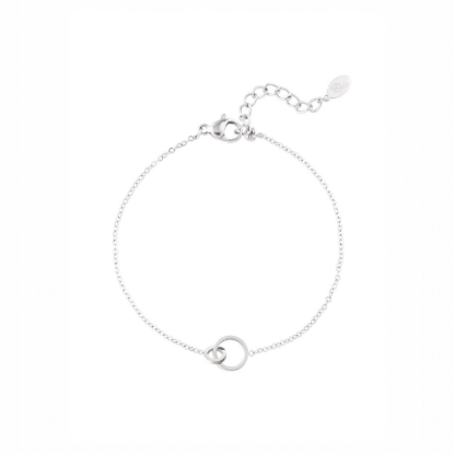 Afbeeldingen van Armband verbonden bedel - Zilver kleur