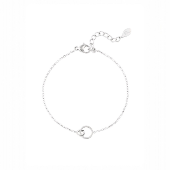 Afbeeldingen van Armband verbonden bedel - Zilver kleur