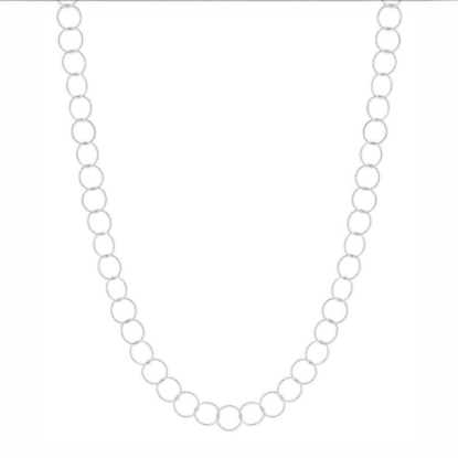 Afbeeldingen van Lange ketting ronde schakels zilver