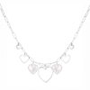 Afbeeldingen van Open hearts ketting zilver