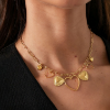 Afbeeldingen van Open hearts ketting zilver