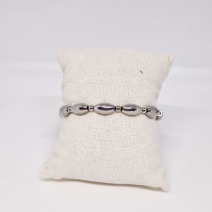 Afbeeldingen van Kralen armband elastiek -zilver