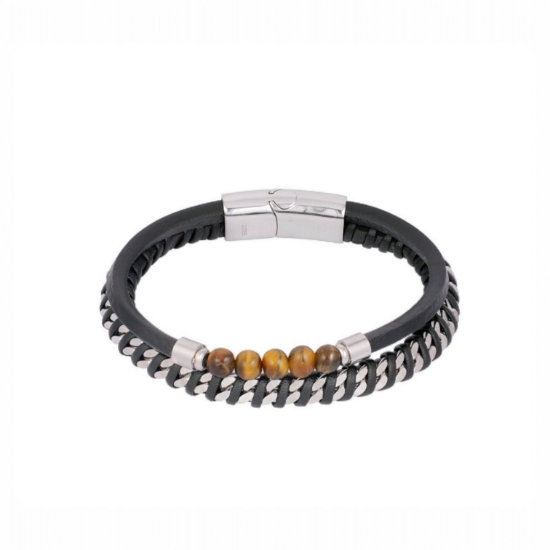 Afbeeldingen van Heren armband serenity - zwart blauw