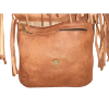 Afbeeldingen van Boho Tas leer zon,  bruin franjes