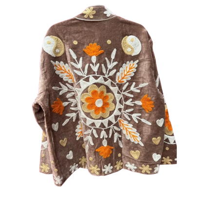 Afbeeldingen van Velvet brown yingyang