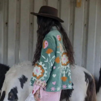 Afbeeldingen van Velvet green yingyang