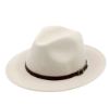 Afbeeldingen van Klassieke wollen Fedora hoed room wit