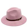 Afbeeldingen van Klassieke wollen Fedora hoed poeder rose