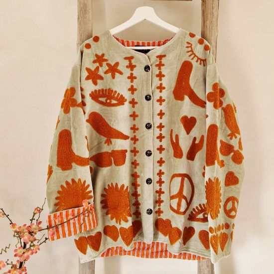 Afbeeldingen van Velvet Jacket DREAM Pistache