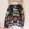 Afbeeldingen van Velvet Jacket You are Loved
