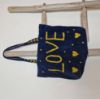 Afbeeldingen van Velvet tas blauw Love
