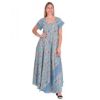 Afbeeldingen van Plus size jurk blauw -grijs