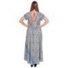 Afbeeldingen van Plus size jurk blauw -grijs