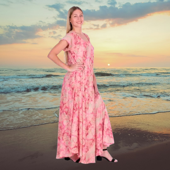 Afbeeldingen van Plus size jurk rose