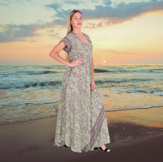 Afbeeldingen van Plus size jurk groen