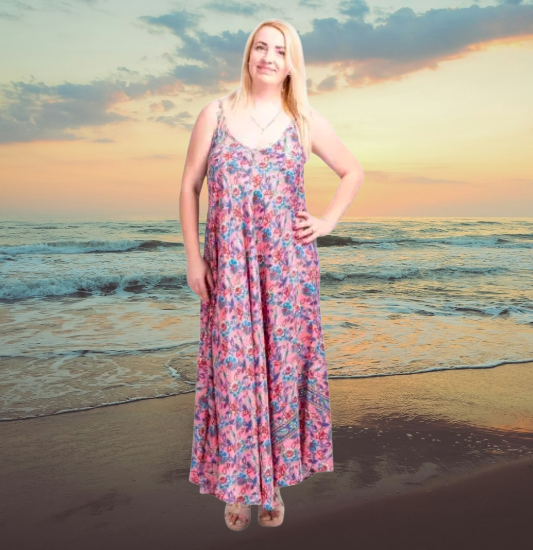 Afbeeldingen van Plus size jurk rose