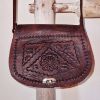 Afbeeldingen van Boho Tas leer cognac.