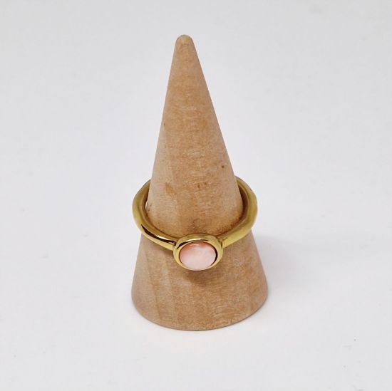 Afbeeldingen van COCO RING GOUD-roze bol