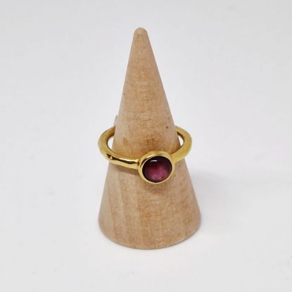 Afbeeldingen van COCO RING GOUD-burgundy bol
