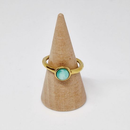 Afbeeldingen van COCO RING GOUD-mint bol