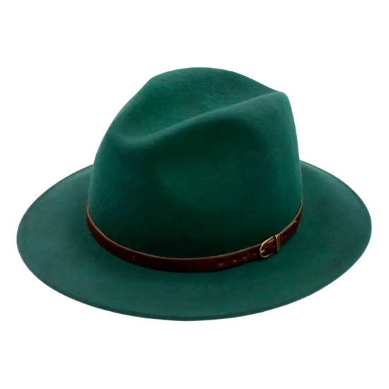 Afbeeldingen van Klassieke wollen Fedora hoed groen 