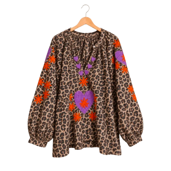 Afbeeldingen van TOUT - Blouse Panter Isis paars